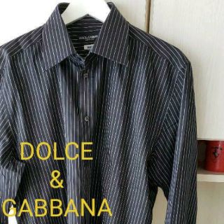 ドルチェアンドガッバーナ(DOLCE&GABBANA)のDOLCE&GABBANAストライプ長袖シャツsize42(シャツ)