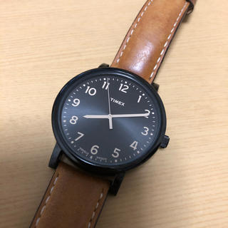 タイメックス(TIMEX)のTIMEX 腕時計　ブラック　シンプル　WR30M(腕時計(アナログ))