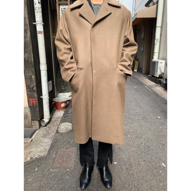 COMOLI(コモリ)のAURALEE WOOL SILK  SOUTIEN COLLAR COAT メンズのジャケット/アウター(ステンカラーコート)の商品写真