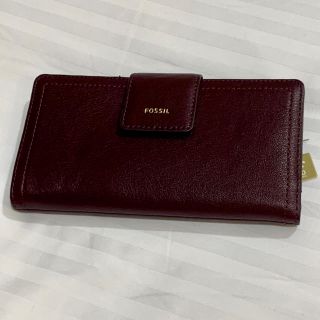 フォッシル(FOSSIL)のかかきさま様専用　FOSSIL 長財布　牛革 紫色(財布)