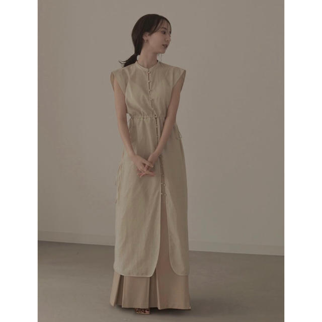 louren  organdy china dress ベージュ