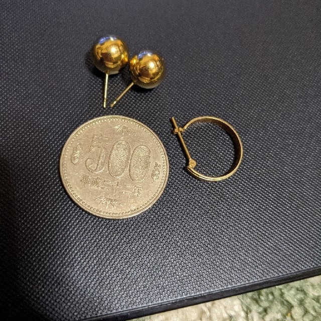 18K　片方のみピアス　キャッチ無しピアス