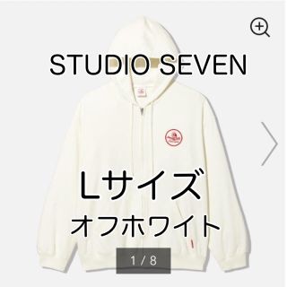 ジーユー(GU)の【完売品】GU×STUDIO SEVEN パーカー オフホワイト Lサイズ(パーカー)