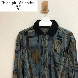 ルドルフヴァレンチノ(Rudolph Valentino)のルドルフヴァレンチノ　柄シャツ　総柄　ビンテージ風　ヨーロピアン(シャツ)