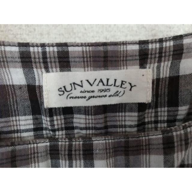 SUNVALLEY(サンバレー)の美品　sunvalley サンバレー　クリンクル加工チェック柄キャミワンピース　 レディースのワンピース(ロングワンピース/マキシワンピース)の商品写真