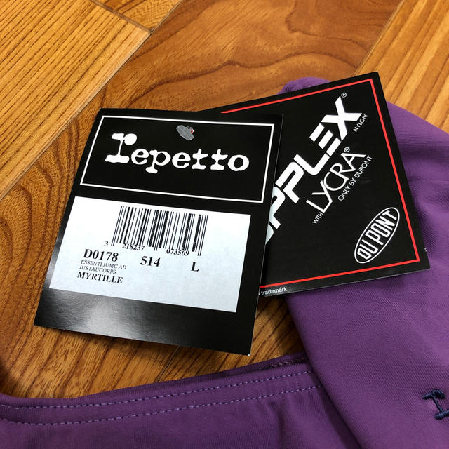 repetto(レペット)のrepettoレオタード半袖Ｌパープル スポーツ/アウトドアのスポーツ/アウトドア その他(ダンス/バレエ)の商品写真