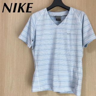 ナイキ(NIKE)の美品 NIKE ナイキ レディース L 半袖 Tシャツ ブイネック トップス(Tシャツ(半袖/袖なし))