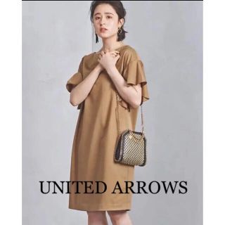 ユナイテッドアローズ(UNITED ARROWS)のユナイテッドアローズ　フリルスリーブワンピース(ひざ丈ワンピース)