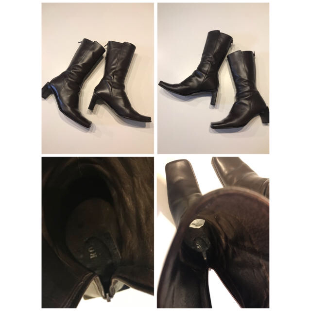 ROPE’(ロペ)の【ROPE】イタリア製　革製ブラウンロングブーツ レディースの靴/シューズ(ブーツ)の商品写真