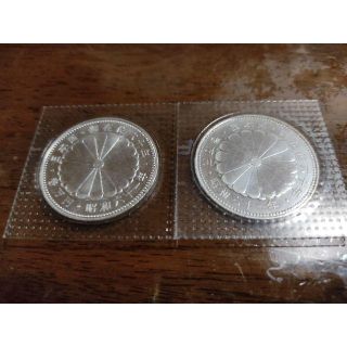 天皇陛下在位60年記念　1万円銀貨×2枚セット(貨幣)