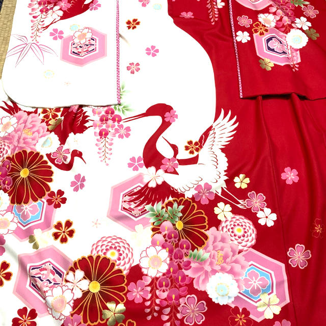 JAPAN  STYLE  7歳　七五三　お着物 キッズ/ベビー/マタニティのキッズ服女の子用(90cm~)(和服/着物)の商品写真