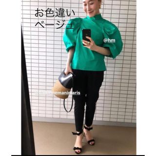 エイチアンドエム(H&M)のH&M エイチアンドエム パフスリーブブラウス ベージュ(シャツ/ブラウス(半袖/袖なし))