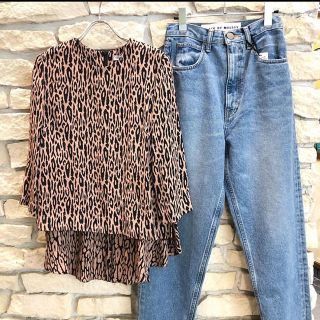 グリード(GREED)のGREED☆Leopard Jacquard Flared Blouse(シャツ/ブラウス(長袖/七分))