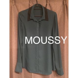 マウジー(moussy)のマウジー透け感シャツ♡グリーン♡(シャツ/ブラウス(長袖/七分))