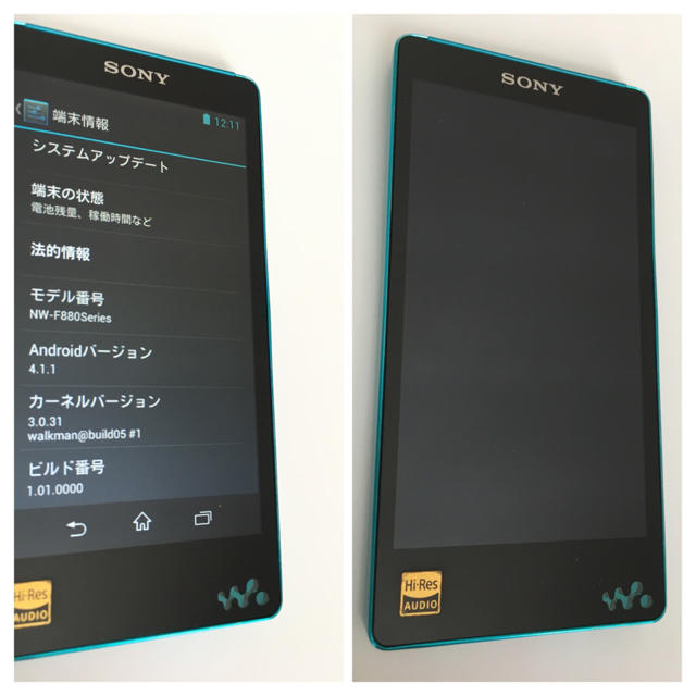 WALKMAN(ウォークマン)のSONY WALKMAN【NW-F886】32GB ブルー スマホ/家電/カメラのオーディオ機器(ポータブルプレーヤー)の商品写真