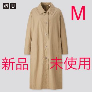 ユニクロ(UNIQLO)のUNIQLO ユニクロ　ライトロングコート　オリーブ　M(ロングコート)