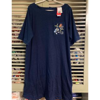 グラニフ(Design Tshirts Store graniph)のグラニフ　デニム風　ワンピース(ひざ丈ワンピース)