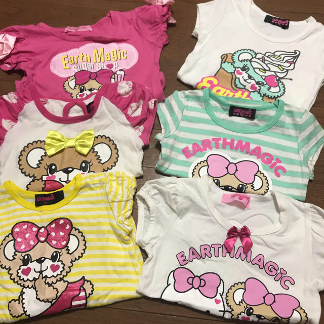 EARTHMAGIC(アースマジック)のアースマジック   Tシャツ　まとめ売り　80から110 キッズ/ベビー/マタニティのキッズ服女の子用(90cm~)(Tシャツ/カットソー)の商品写真