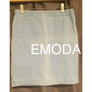 エモダ(EMODA)のEMODAスウェットデニムミニ♡楽かわ(ミニスカート)