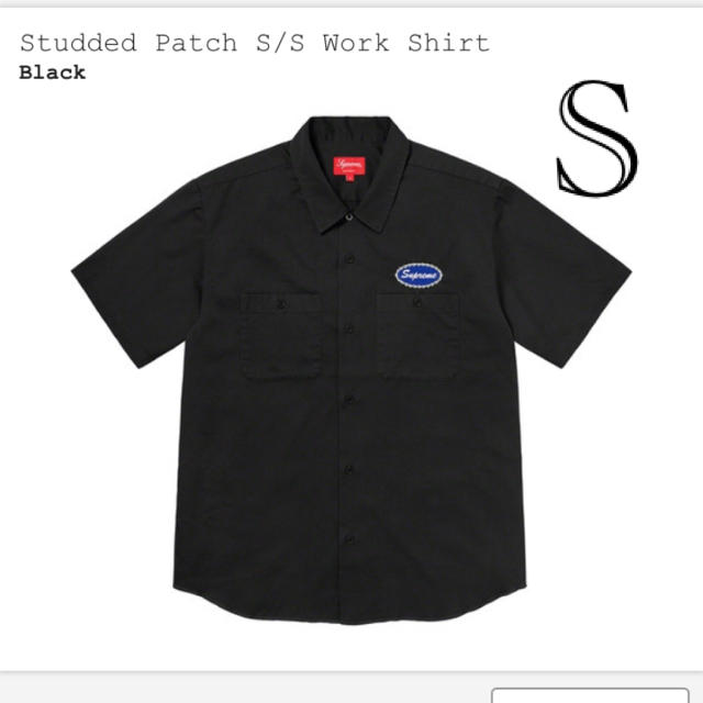 ブルー×レッド Supreme Studded Patch S/S Work Shirt 黒S | ochge.org
