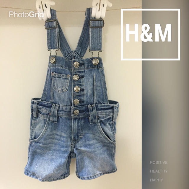 H&M(エイチアンドエム)のいちまま様  H&Mデニムサロペット キッズ/ベビー/マタニティのキッズ服女の子用(90cm~)(パンツ/スパッツ)の商品写真