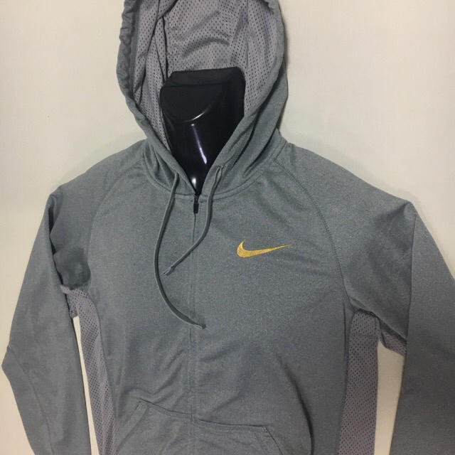 NIKE ナイキ◆ DRI-FIT ジップアップ パーカー◆グレー  Sサイズ