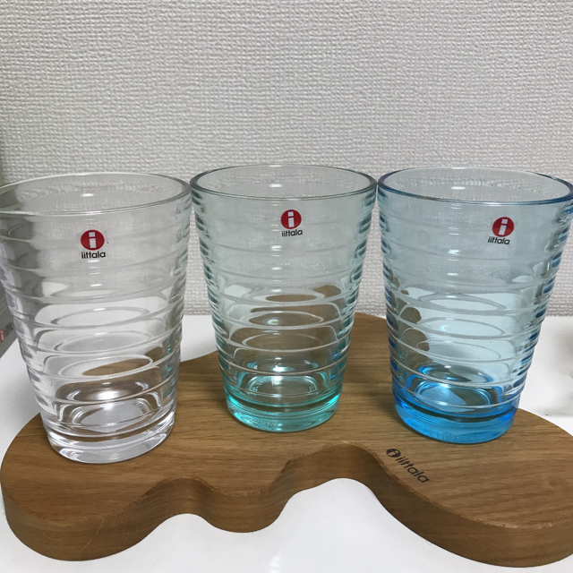 iittala(イッタラ)の新品☆イッタラ アイノアールト ハイボール 3点セット インテリア/住まい/日用品のキッチン/食器(グラス/カップ)の商品写真