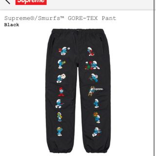 シュプリーム(Supreme)のSupreme®/Smurfs™ GORE-TEX Pant S(ワークパンツ/カーゴパンツ)