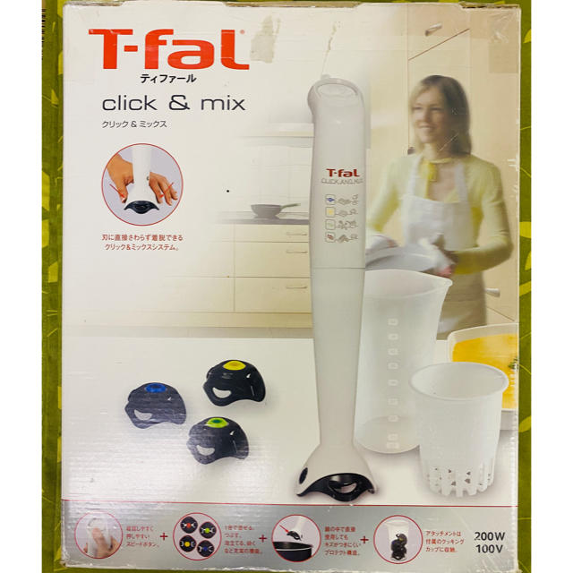 T-fal(ティファール)の未使用品　T-fal ティファール　click & mix  スマホ/家電/カメラの調理家電(ジューサー/ミキサー)の商品写真