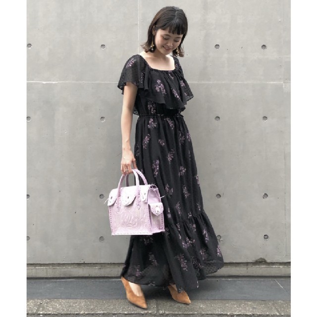 専用です🌹グレースコンチネンタルドットシフォンフラワーワンピース