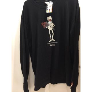 ディズニー(Disney)の新品 黒 the  Kermit muppet 長袖 カエル マペット メンズ(Tシャツ/カットソー(七分/長袖))