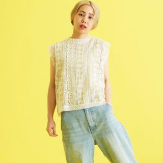 ドットアンドストライプスチャイルドウーマン(Dot&Stripes CHILDWOMAN)のDot＆Stripes CHILD WOMAN ハイネックノースリブラウス(シャツ/ブラウス(半袖/袖なし))