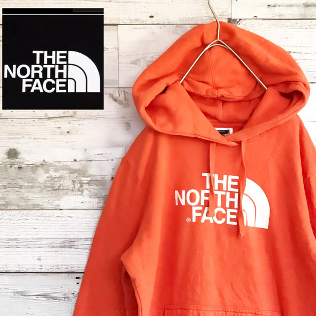 90s古着ノースフェイスNorthFaceビッグロゴパーカーメキシコ製オレンジ | フリマアプリ ラクマ
