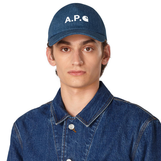 A.P.C(アーペーセー)の新品 アーペーセー インディゴブルー デニム キャップ 帽子 ネイビー 58cm メンズの帽子(キャップ)の商品写真