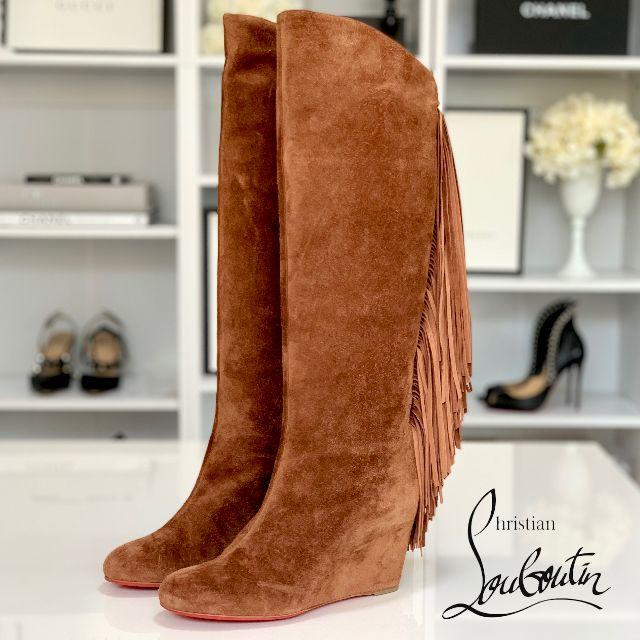 Christian Louboutinルブタン フリンジショートブーツ 裏張り | unimac.az