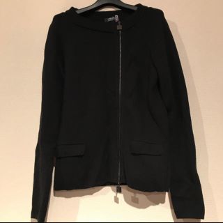 マックスマーラ(Max Mara)のMax Mara フロントジップカーディガン　M(ノーカラージャケット)