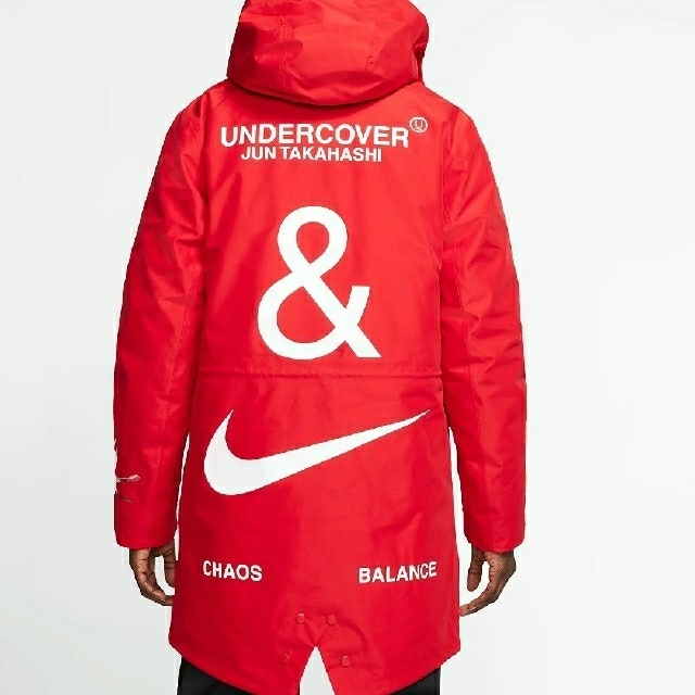 NIKE under cover Red L フィッシュ テール パーカー