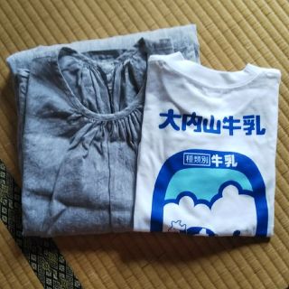 ムジルシリョウヒン(MUJI (無印良品))のなつ様専用です。ワンピース&キッズTシャツ(シャツ/ブラウス(半袖/袖なし))