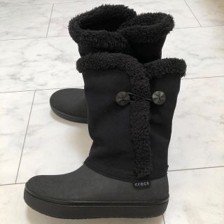 クロックス(crocs)のクロックス　ブーツ黒W8(ブーツ)