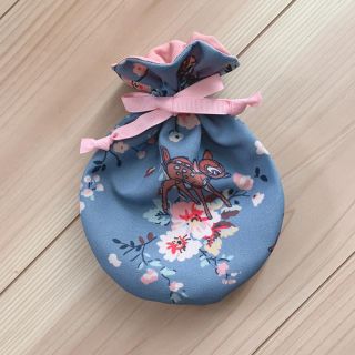 まあるい巾着袋୨୧⑅*.ハンドメイド バンビ(ポーチ)