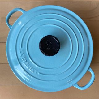 美品】LE CREUSET ココット ロンド サテンブルー 18cm-eastgate.mk