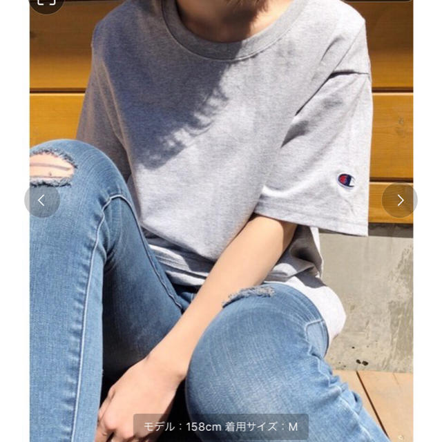 Champion(チャンピオン)の最終☆champion 無地コットンTシャツ レディースのトップス(Tシャツ(半袖/袖なし))の商品写真