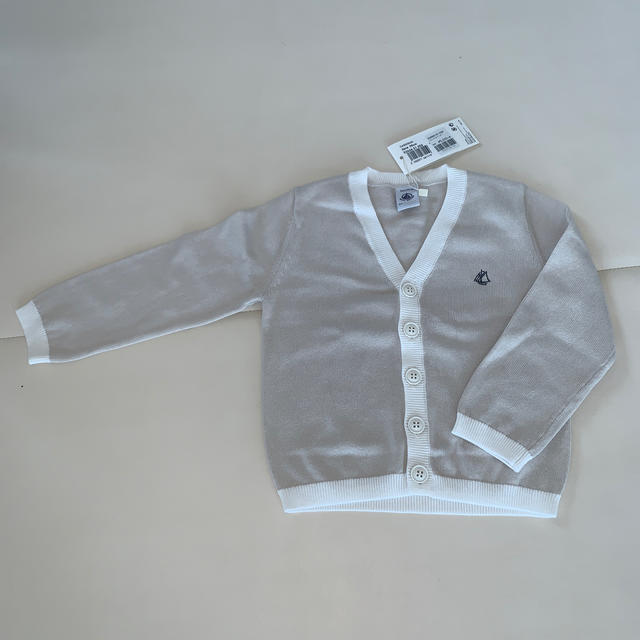 Petit Bateau ジップカーディガン グレー 3ans 95cm