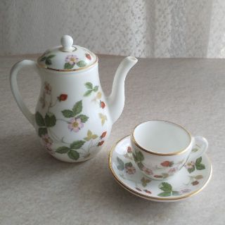 ウェッジウッド(WEDGWOOD)のウエッジウッド ミニチュア コーヒーセット(置物)