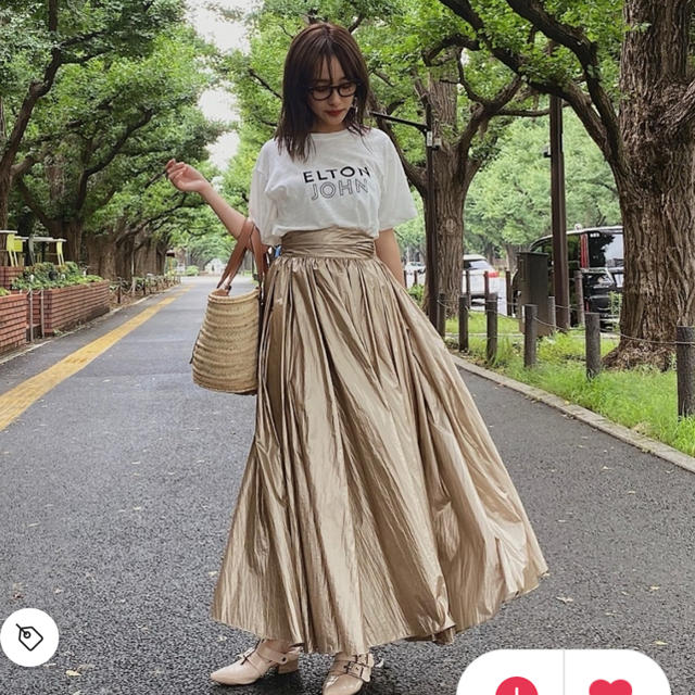 スカートPAPER BAG SKIRT ベージュS Amerivintage