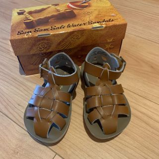 キャラメルベビー&チャイルド(Caramel baby&child )のSALTWATER sandal  shark tan ch5 13.3センチ　(サンダル)