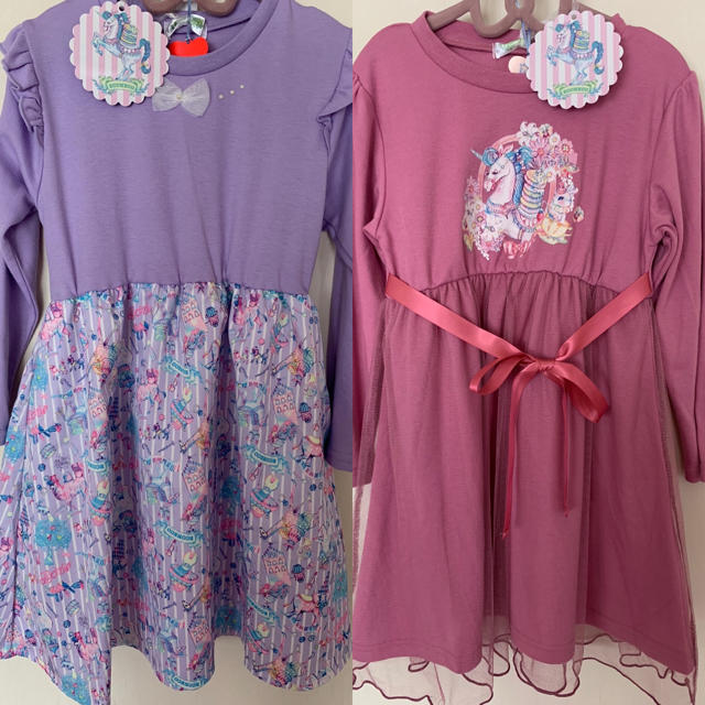 しまむら(シマムラ)のしまむら　エコネコワンピース キッズ/ベビー/マタニティのキッズ服女の子用(90cm~)(ワンピース)の商品写真