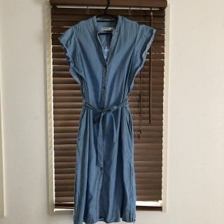 ザラ(ZARA)の美品　ZARA デニムロングワンピース(ロングワンピース/マキシワンピース)