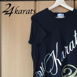 トゥエンティーフォーカラッツ(24karats)の24karats ロゴ Tシャツ　黒　金　白　半袖(Tシャツ/カットソー(半袖/袖なし))