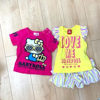 ベビードール(BABYDOLL)のBABYDOLL  80cm    Tシャツ　ノースリーブ　キュロット(Ｔシャツ)